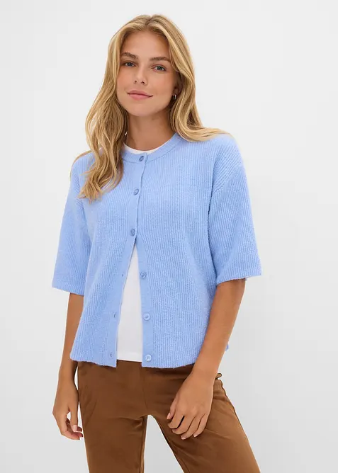 Cardigan ampo in misto lana morbido, bonprix