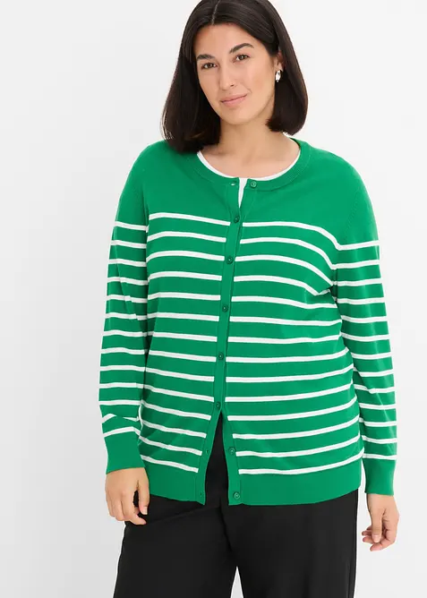 Cardigan in filato fine di misto viscosa morbido, bonprix