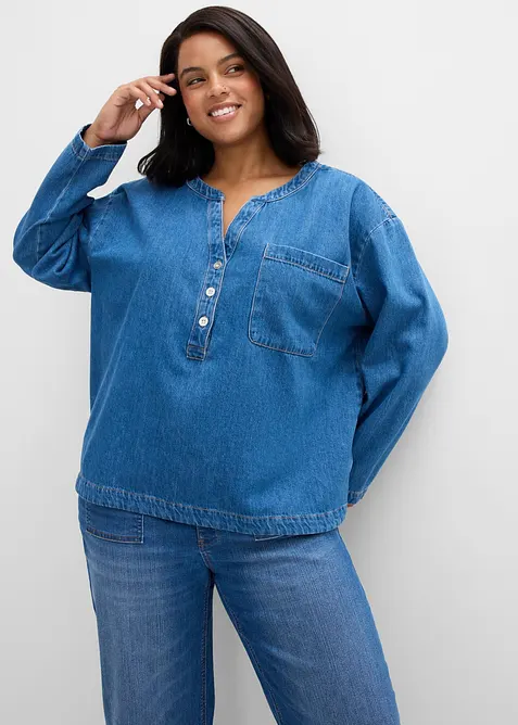 Blusa in jeans, bonprix