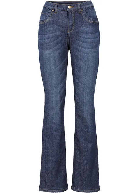 Jeans bootcut termici, vita alta, bonprix
