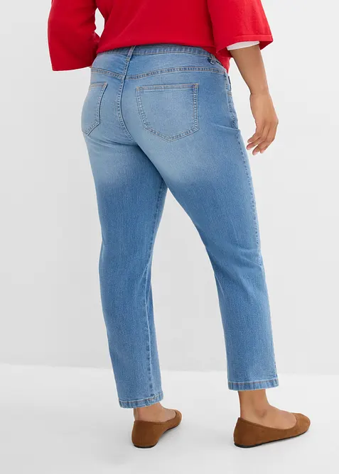 Jeans straight cropped, vita media, bonprix