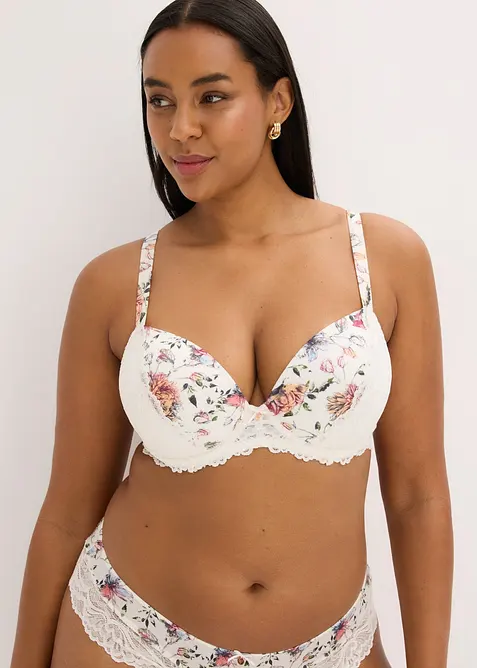 Reggiseno con coppe preformate e pizzo delicato, bonprix
