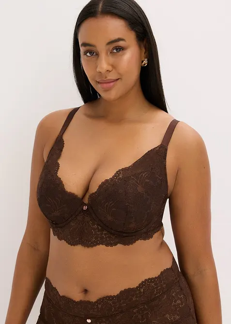 Reggiseno con coppe preformate in pizzo raffinato, bonprix