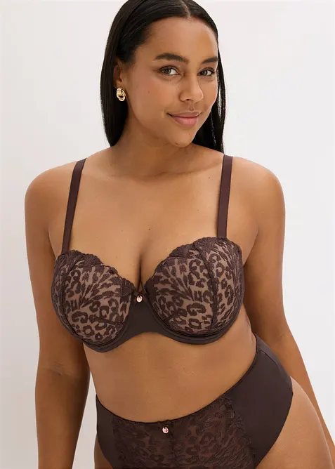 Reggiseno a balconcino con elegante ricamo, bonprix