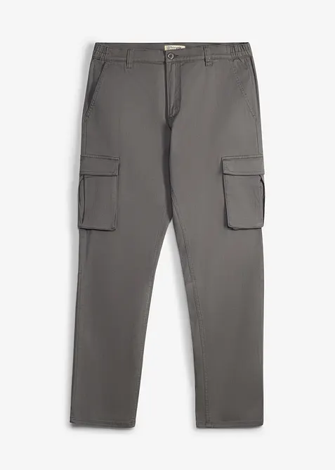 Pantaloni cargo classic fit straight elasticizzati con elastico in vita, bonprix