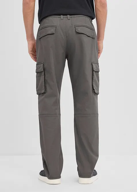 Pantaloni cargo classic fit straight elasticizzati con elastico in vita, bonprix