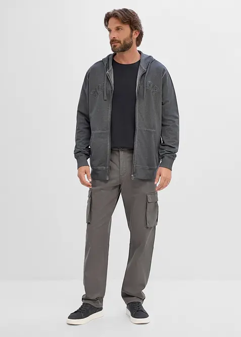 Pantaloni cargo classic fit straight elasticizzati con elastico in vita, bonprix