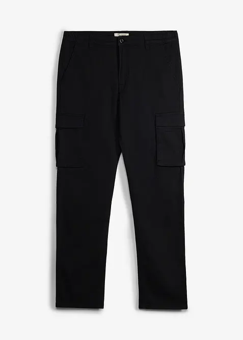 Pantaloni cargo classic fit straight elasticizzati con elastico in vita, bonprix