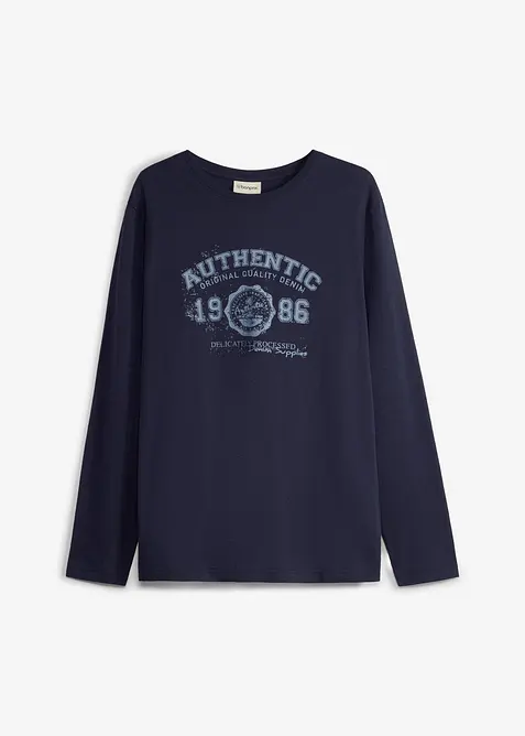 Maglia a maniche lunghe in puro cotone biologico, bonprix
