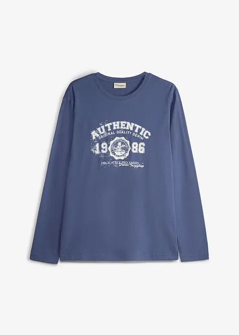 Maglia a maniche lunghe in puro cotone biologico, bonprix