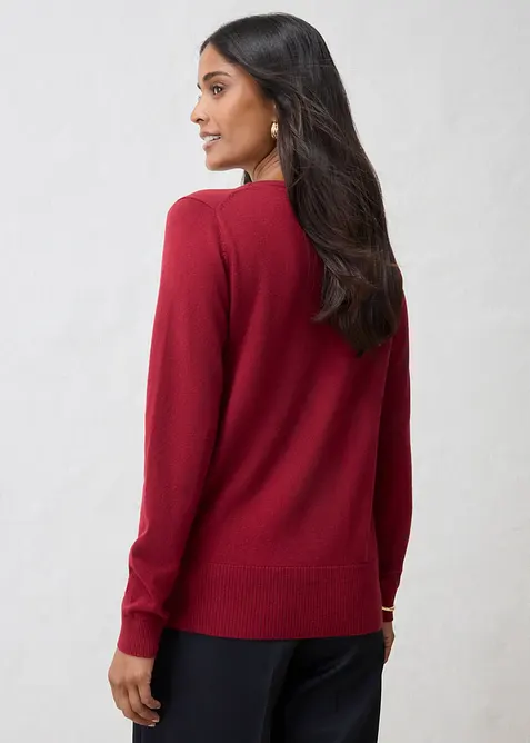 Cardigan in filato fine di misto lana morbido, bonprix