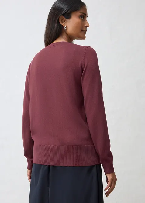 Cardigan in filato fine di misto lana morbido, bonprix