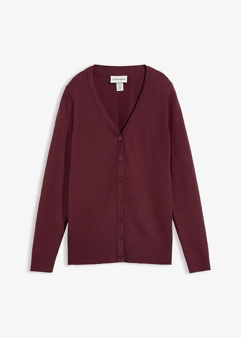 Cardigan in filato fine di misto lana morbido, bonprix