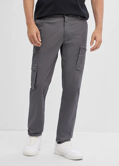 Pantaloni regular fit straight  elasticizzati con tasca per cellulare, bonprix