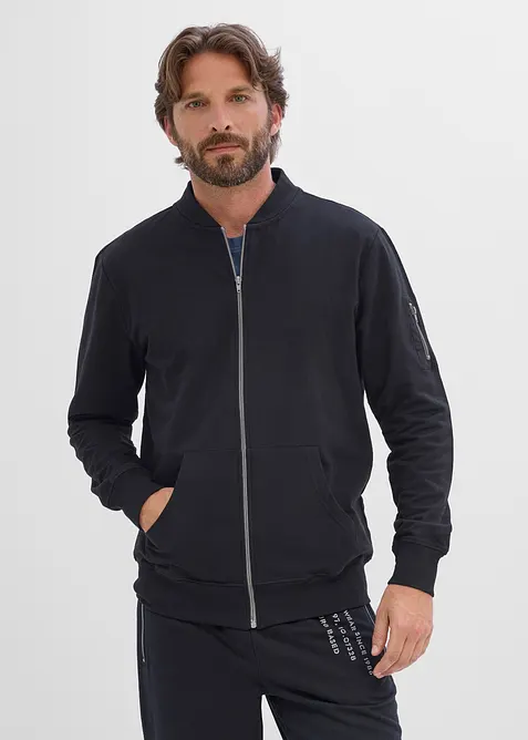 Giubbotto bomber in felpa di puro cotone biologico, bonprix