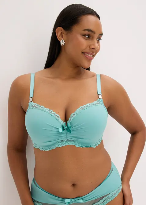 Reggiseno con coppe preformate e poliammide riciclata, bonprix