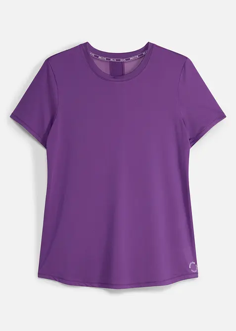 Top per sport ultraleggero ad asciugatura rapida con inserto in mesh, bonprix
