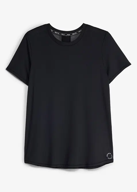 Top per sport ultraleggero ad asciugatura rapida con inserto in mesh, bonprix
