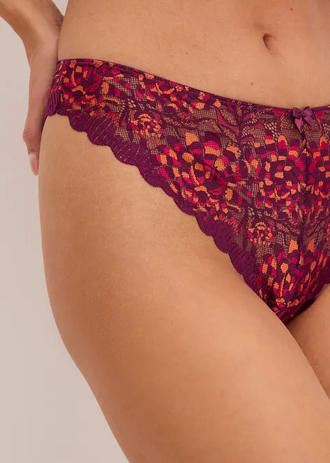 Perizoma in pizzo multicolore, bonprix