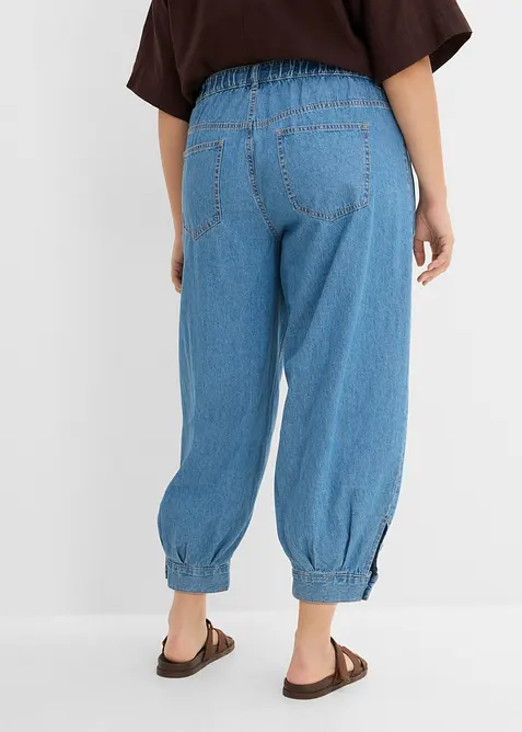 Jeans a palloncino leggeri con vita elasticizzata, vita media, bonprix