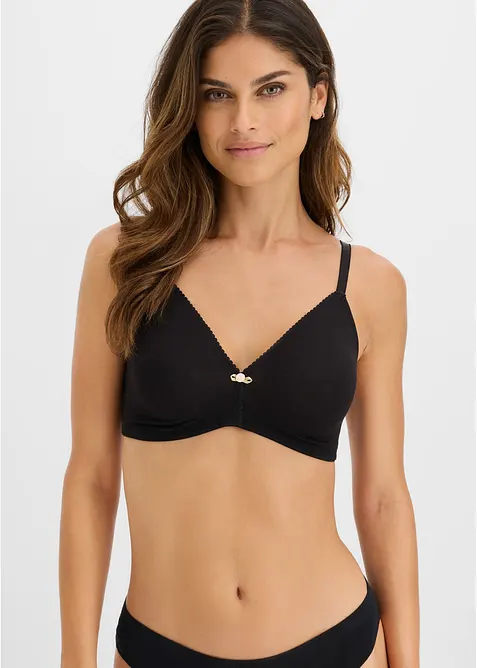 Reggiseno senza ferretto con cotone biologico (pacco da 3), bonprix