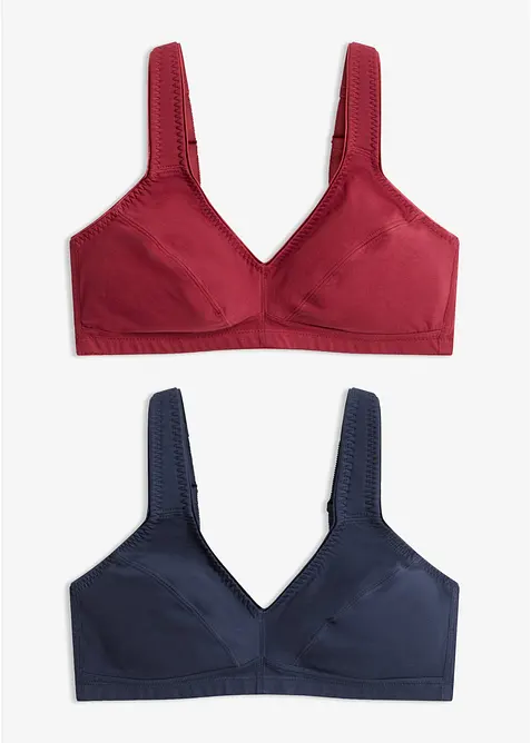 Reggiseno senza ferretto  con cotone biologico (pacco da 2), bonprix