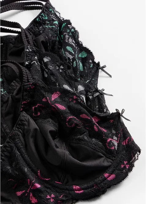 Reggiseno con ferretto e pizzo delicato (pacco da 3), bonprix