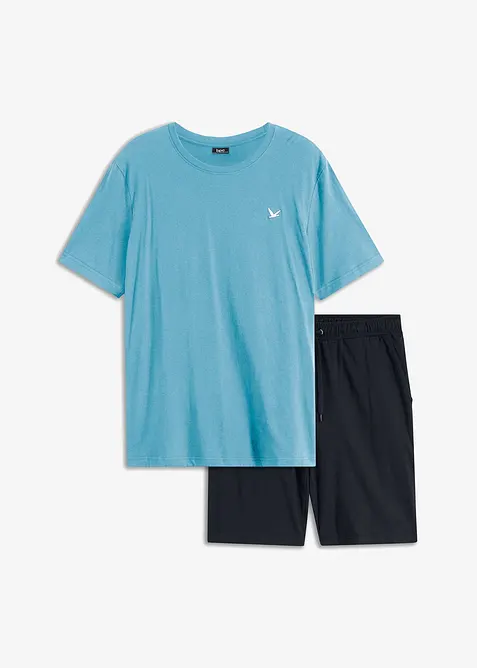T-shirt e pantaloni corti in maglina (set 2 pezzi), bonprix