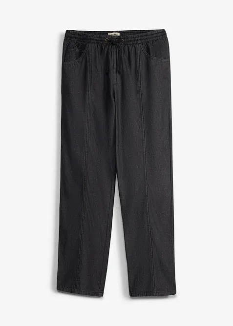 Pantaloni leggeri con elastico in vita loose fit, straight, bonprix