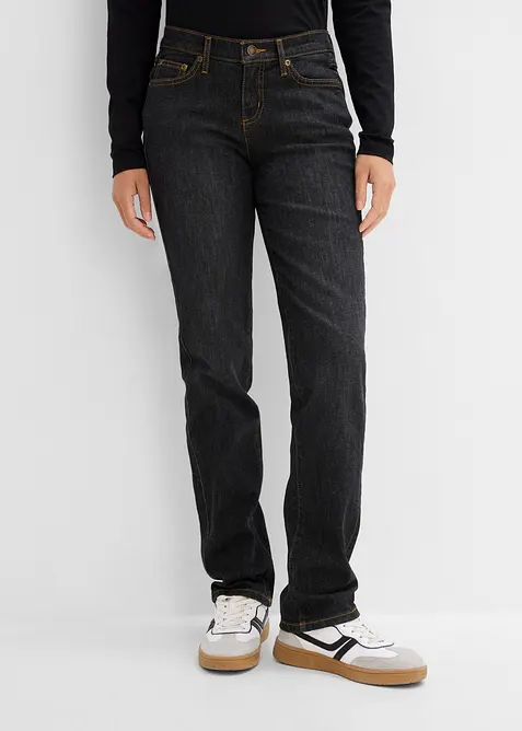 Jeans elasticizzati straight, vita media, bonprix