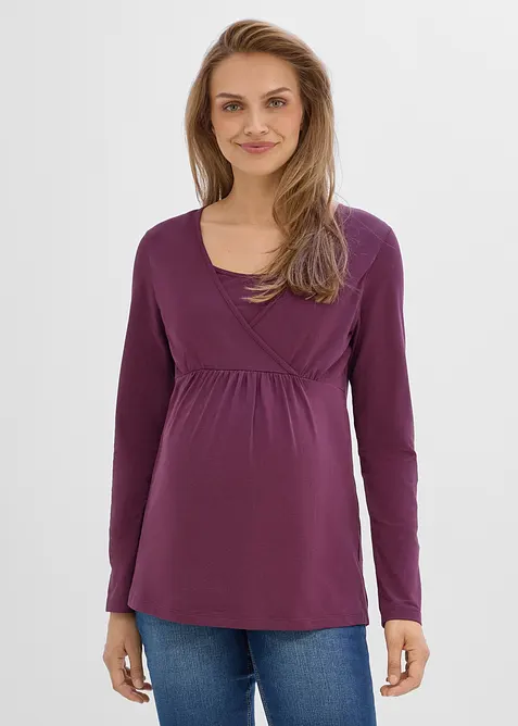 Maglia pr&eacute;maman / da allattamento 2 in 1 in cotone biologico, bonprix