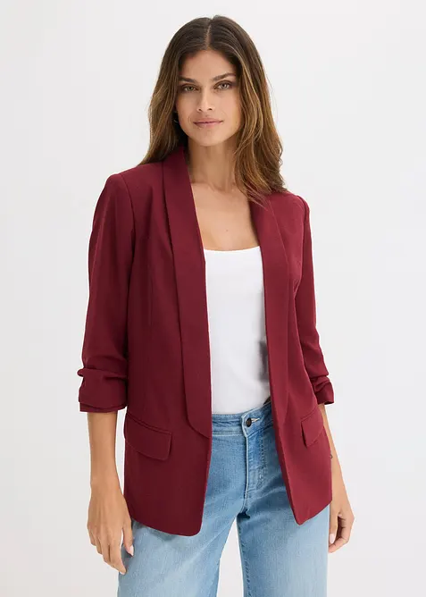 Blazer lungo con maniche drappeggiate, bonprix