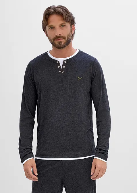 Maglia 2 in 1 a maniche lunghe (pacco da 2), bonprix