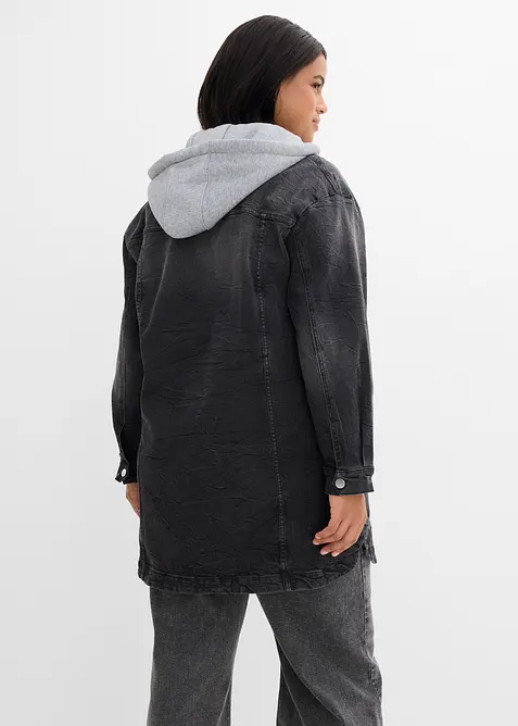 Giacca di jeans con cappuccio, bonprix