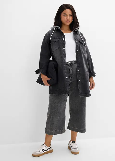 Giacca di jeans con cappuccio, bonprix