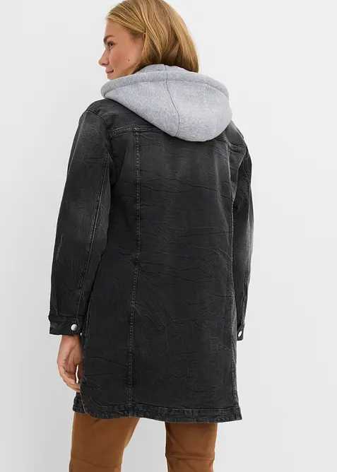 Giacca di jeans con cappuccio, bonprix