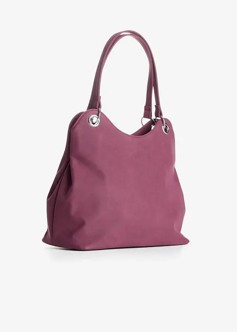 Borsa a mano in similpelle scamosciata, bonprix