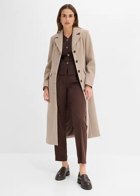 Pantaloni con elastico in vita e piega stirata, bonprix