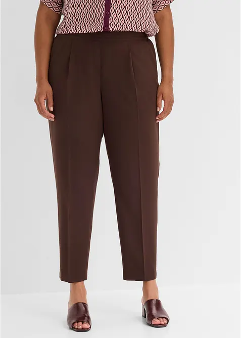 Pantaloni con elastico in vita e piega stirata, bonprix