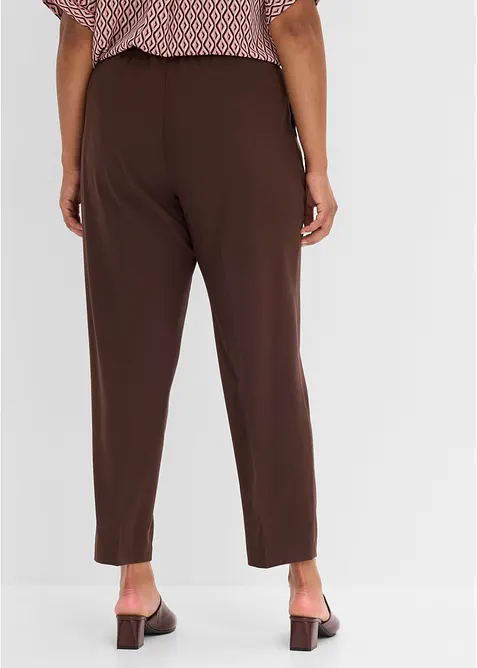 Pantaloni con elastico in vita e piega stirata, bonprix
