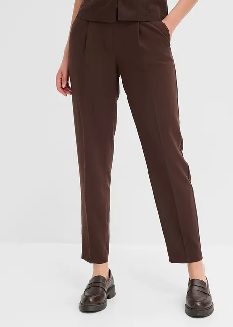 Pantaloni con elastico in vita e piega stirata, bonprix