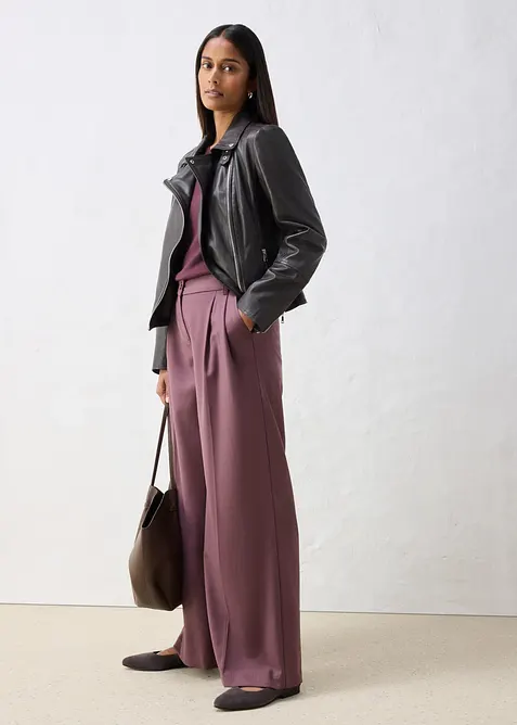 Giacca biker in nappa, bonprix