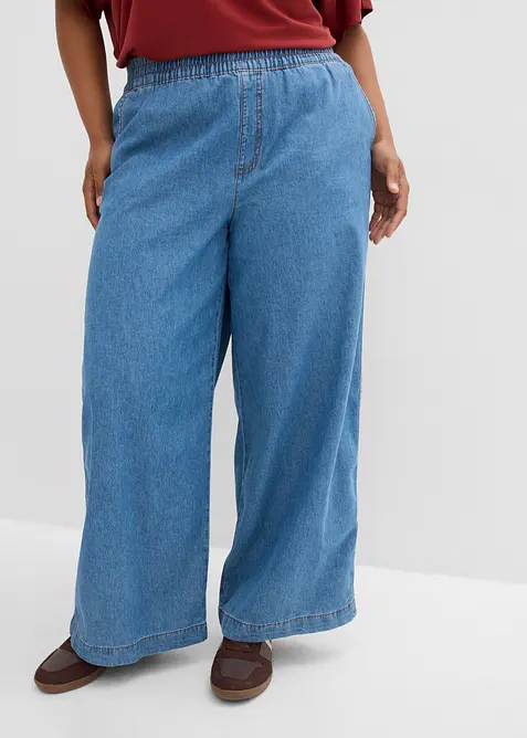 Jeans wide leg, vita alta, bonprix