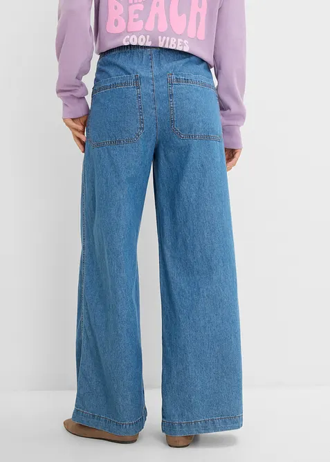 Jeans wide leg, vita alta, bonprix