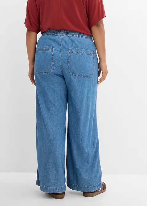 Jeans wide leg, vita alta, bonprix