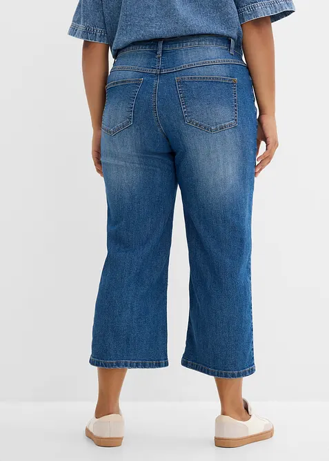 Jeans wide leg, vita media, bonprix