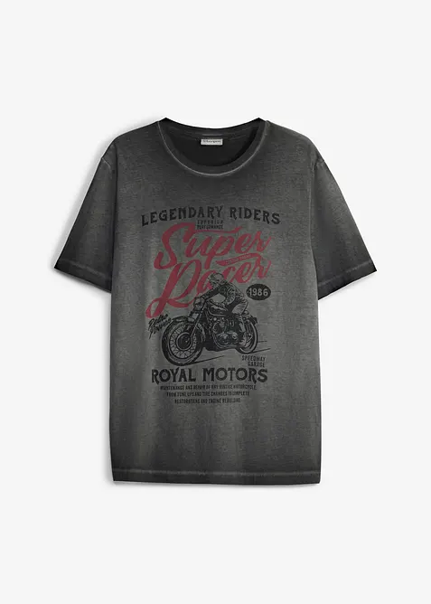 T-shirt in cotone biologico con effetto lavato, bonprix