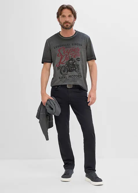 T-shirt in cotone biologico con effetto lavato, bonprix
