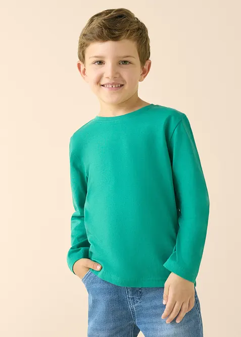 Maglia a maniche lunghe con cotone biologico (pacco da 3), bonprix