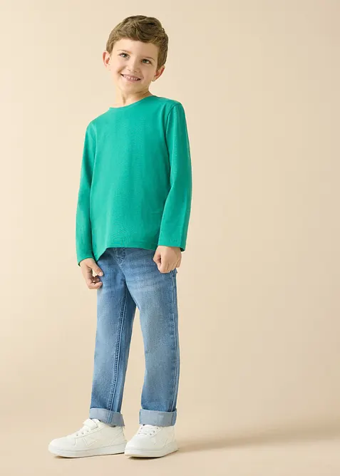 Maglia a maniche lunghe con cotone biologico (pacco da 3), bonprix